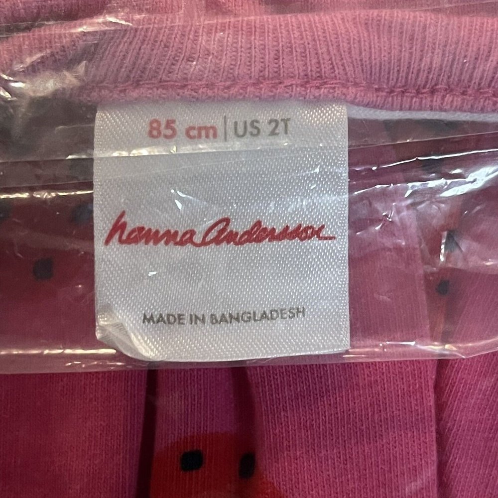 Hanna Andersson Girls Striped Strawberry Mixie Dress 2T 85CM Pink Summer NEW - Picture 7 of 12